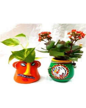 Handmade Terracotta Customized Flower Pots- Design1 Handmade Terracotta Customized Flower Pots- Design1
